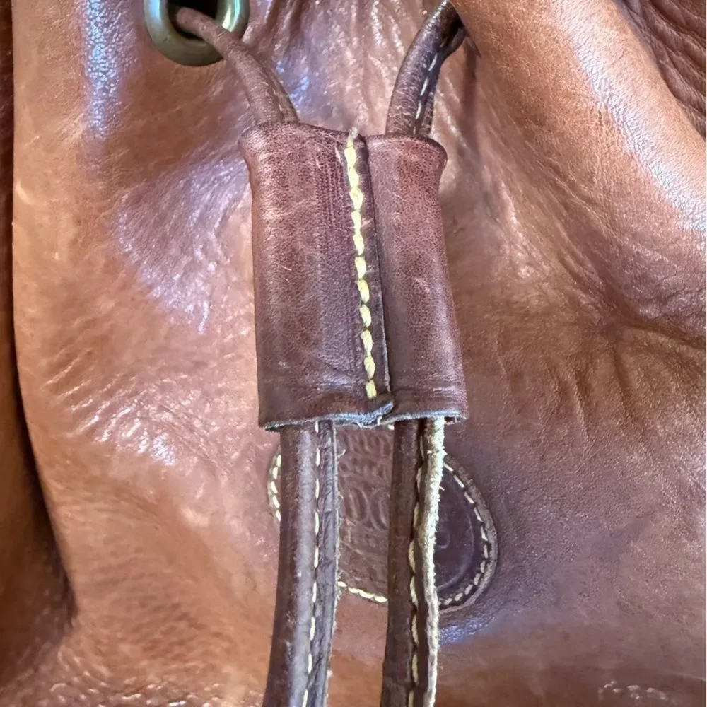 Vintage Roots Canada Full Grain Leather Rucksack Backpack – Cognac Patina